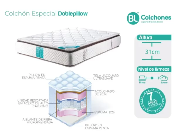 Colchón Especial Doble Pillow - Imagen 3