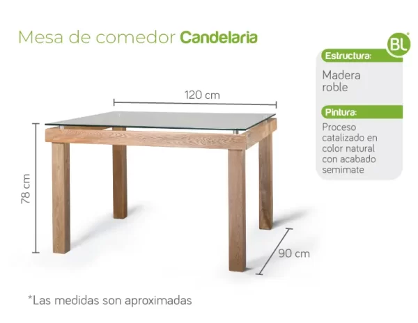 Mesa Comedor Candelaria 4 puestos - Imagen 4