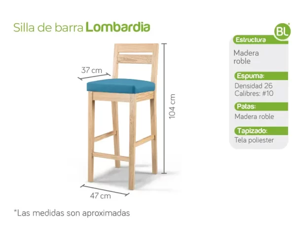 Silla de Barra Lombardia - Imagen 3