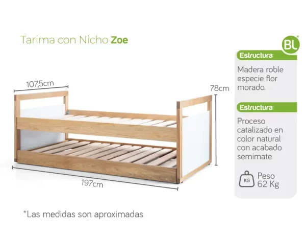 Tarima Zoe Nicho 1.00 M - Imagen 5