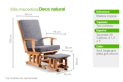 Silla Mecedora Deco Natural