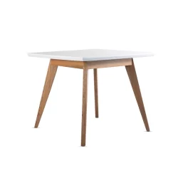 Mesa Comedor Milan 4 puestos Natural + Blanco
