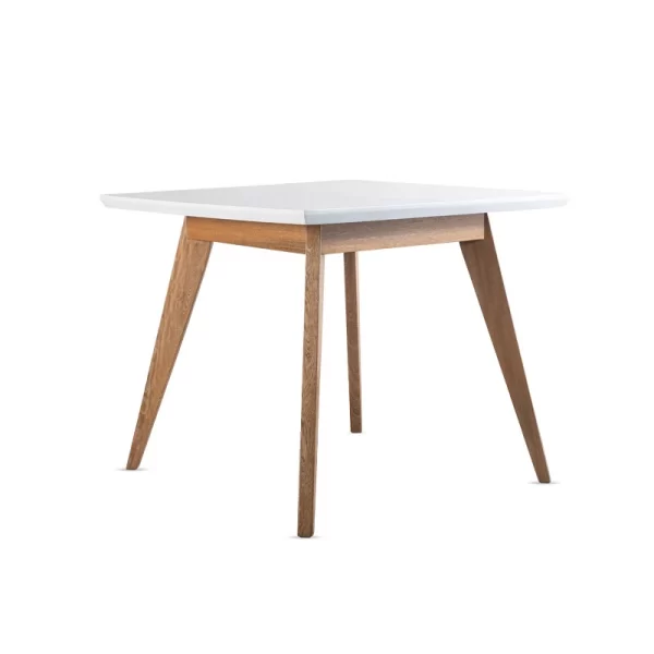Mesa Comedor Milan 4 puestos Natural + Blanco