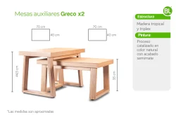 Mesas Auxiliares Greco