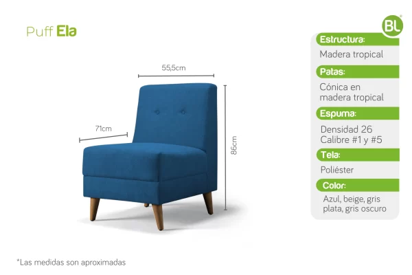 Puff Espaldar Ela - Imagen 6