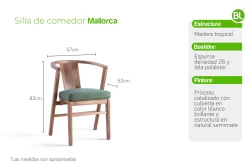 Juego de Sillas de Comedor Mallorca