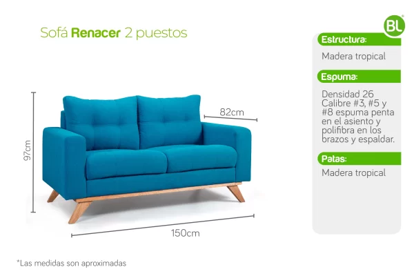 Sofá Renacer 2 puestos - Imagen 3